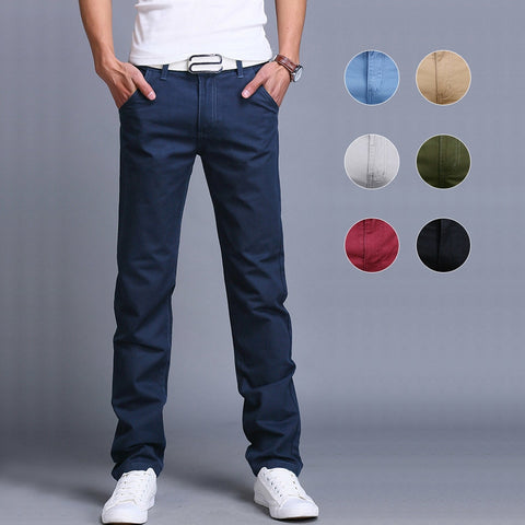 Men Business Casual Pants Cotton