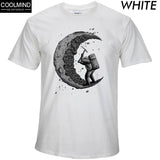 100% Cotton Digging The Moon Print  T-shirt