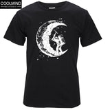 100% Cotton Digging The Moon Print  T-shirt