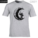 100% Cotton Digging The Moon Print  T-shirt