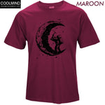 100% Cotton Digging The Moon Print  T-shirt