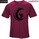 100% Cotton Digging The Moon Print  T-shirt