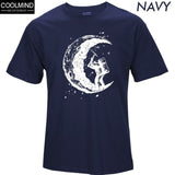 100% Cotton Digging The Moon Print  T-shirt