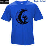 100% Cotton Digging The Moon Print  T-shirt
