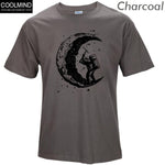 100% Cotton Digging The Moon Print  T-shirt