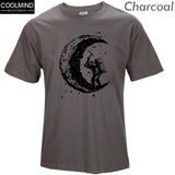 100% Cotton Digging The Moon Print  T-shirt