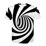 Skull Poker Print Men Short Sleeve T-shirt 3D