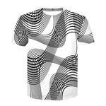 Skull Poker Print Men Short Sleeve T-shirt 3D