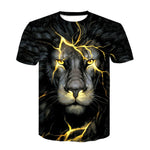 Skull Poker Print Men Short Sleeve T-shirt 3D