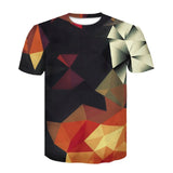 Skull Poker Print Men Short Sleeve T-shirt 3D