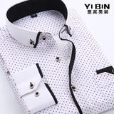 Long Sleeve Solid Color Dot Printing Shirt