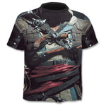 Casual 3D printing T-shirt