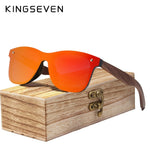 Polarized Walnut Wood Mirror Lens Sunglasses