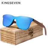 Polarized Walnut Wood Mirror Lens Sunglasses