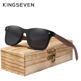 Polarized Walnut Wood Mirror Lens Sunglasses