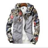 Floral Bomber Jacket Men Hip Hop ,
